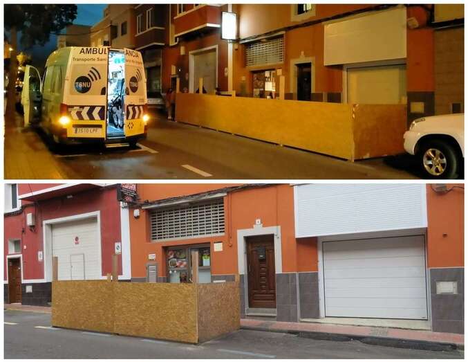 Antes y después del ajuste de la terraza/TA.